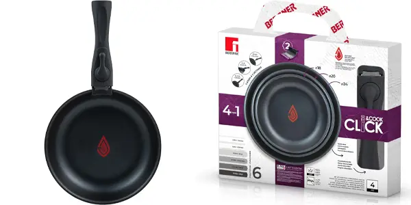 Pack de 3 sartenes Bergner Click&Cook de 18, 22 y 24 cm