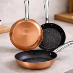 3 Sartenes Monix Copper en aluminio forjado