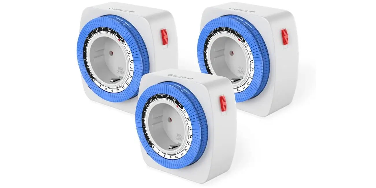 Pack de 3 temporizadores analógicos Garza