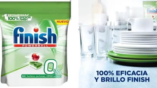 Pack x32 Pastillas Finish 0% para lavavajillas