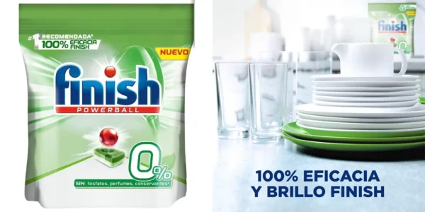 Pack x32 Pastillas Finish 0% para lavavajillas