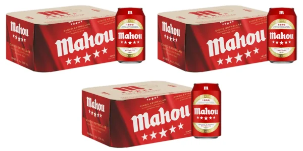 Cerveza Mahou 5 Estrellas de 33 cl