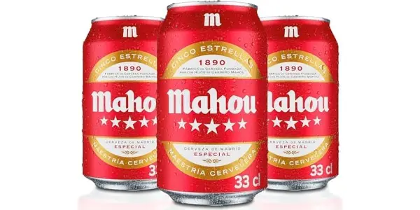 Cerveza Mahou 5 Estrellas de 33 cl