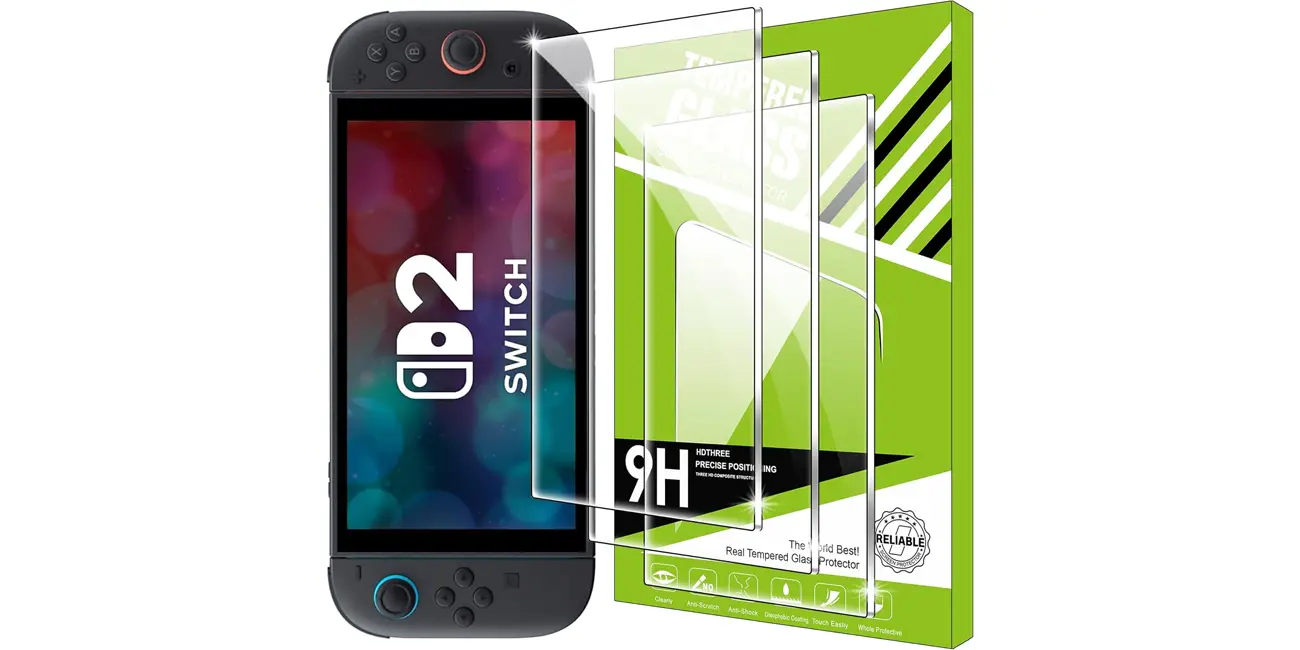 Pack 3x cristal templado Lemxiee para Nintendo Switch 2