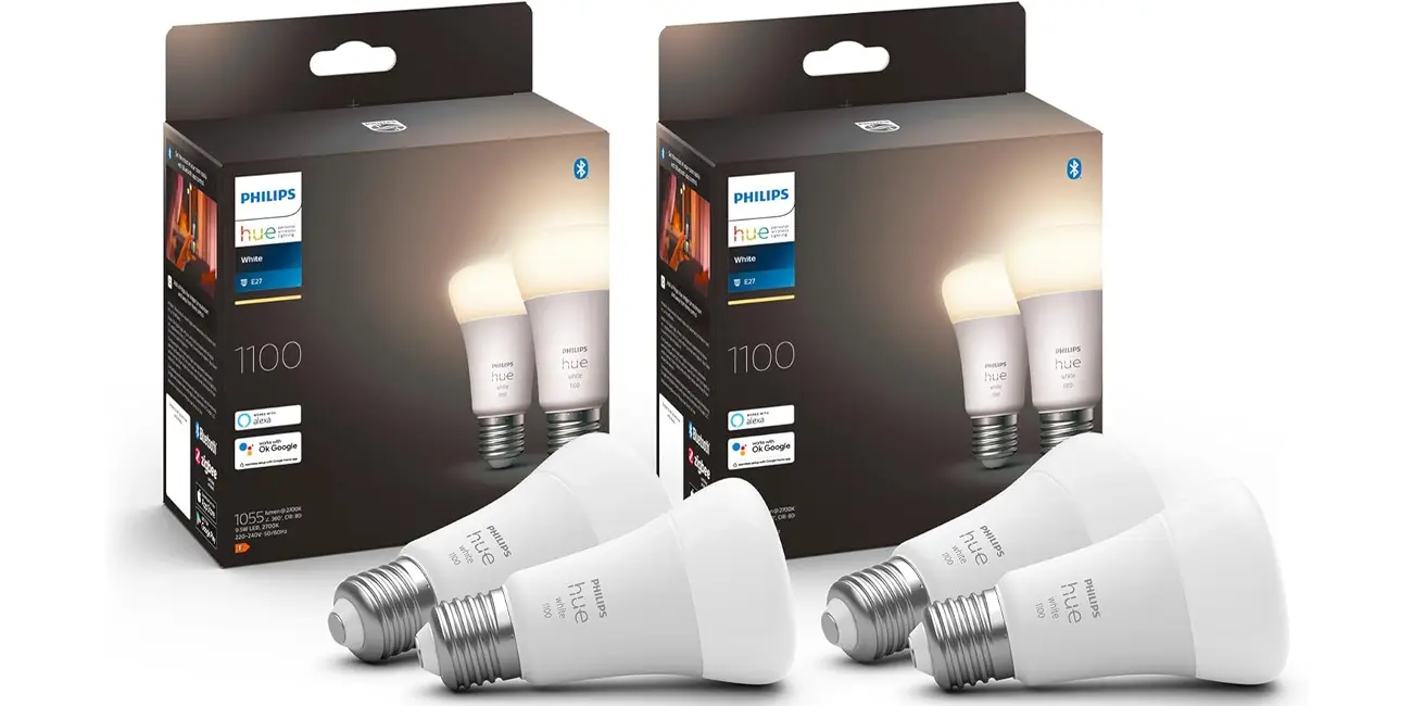 Pack 4x bombilla Philips Hue White E27
