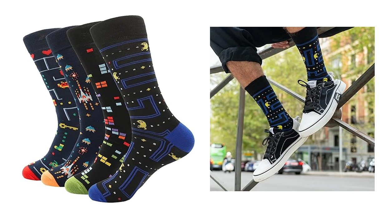 pack 4 calcetines retro videojuegos