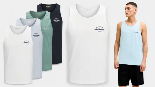 Pack de 4 camisetas de tirantes Jack & Jones Jjbrandon para hombre