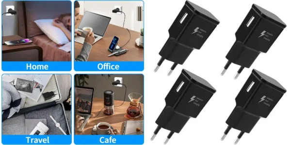 Pack 4x Cargador USB YIIFELL de 15W