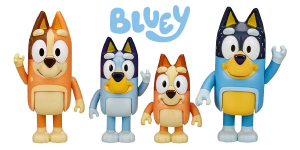 ▷ Chollo Family Pack de Bluey con 4 figuras (Bluey, Bingo, Bandit y Chilli)  por sólo 20,59€ (21% de descuento)