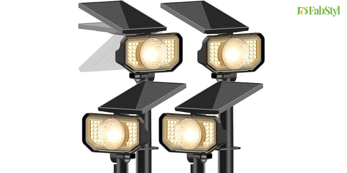 Pack 4x Foco LED solar exterior FabStyl con resistencia al agua IP65