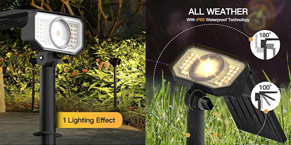 Luz LED Solar exterior FabStyl con resistencia al agua IP65