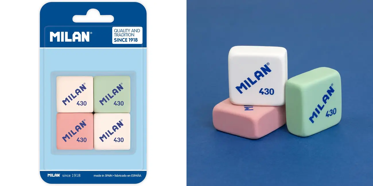 Pack 4x gomas de borrar Milan 430