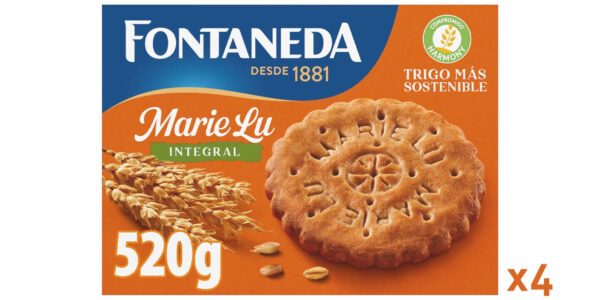 Lote de 4 paquetes de galletas Fontaneda MarieLu Integral