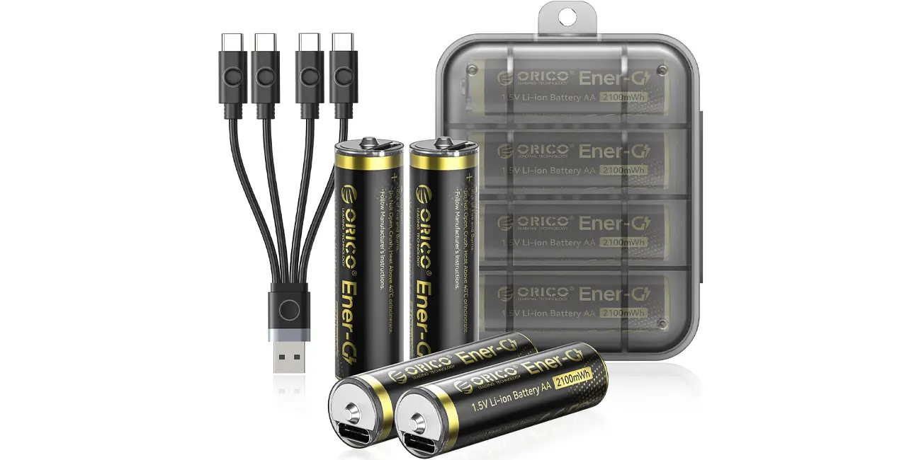 Pack 4x pilas recargables AA ORICO Ener-G 1.5V 2100mWh