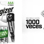 Pack de 4 pilas AAA recargables Energizer Recharge Power Plus de 700 mAh
