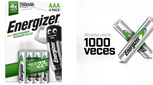 Pack de 4 pilas AAA recargables Energizer Recharge Power Plus de 700 mAh