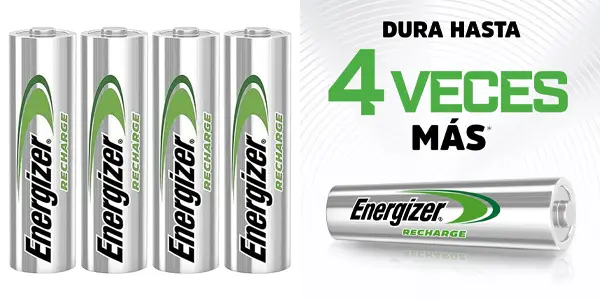 Pack de 4 pilas AAA recargables Energizer Recharge Power Plus de 700 mAh