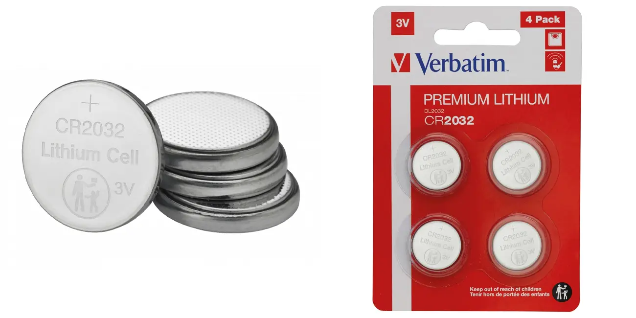 Pack 4x pilas de botón CR2032 VERBATIM Premium