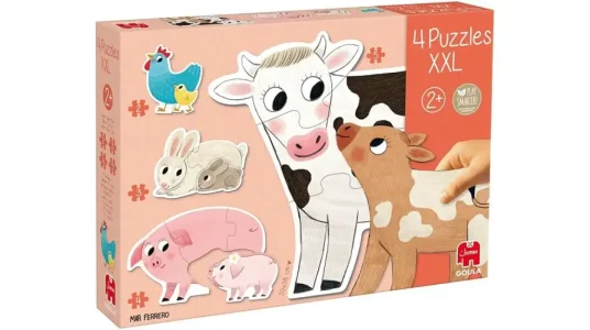 Pack 4x puzles infantil XXL Goula de animales