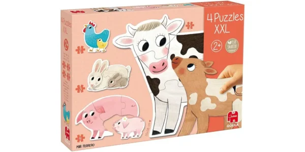 Pack 4x puzles infantil XXL Goula de animales