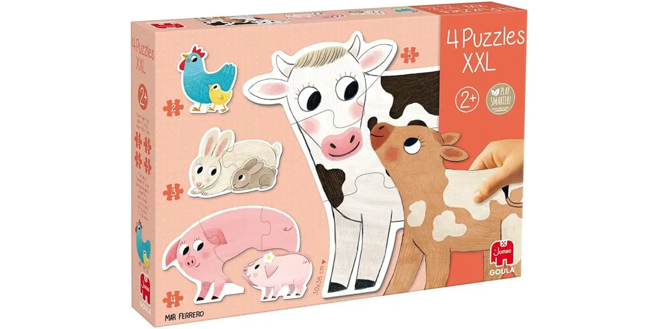 Pack 4x puzles infantil XXL Goula de animales