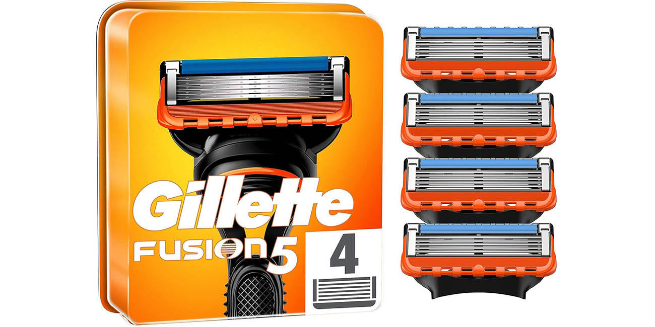 Pack x4 recambios de cuchillas Gillette Fusion5