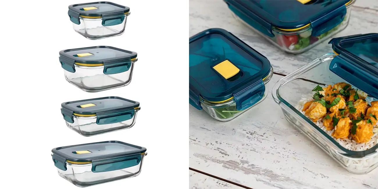 Sets de 4 recipientes de vidrio para alimentos Astral Quid