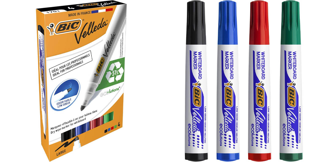 Pack de 4 rotuladores BIC Velleda para pizarra blanca