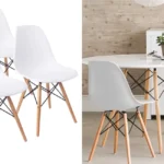 Juego de 4 sillas de comedor nórdicas