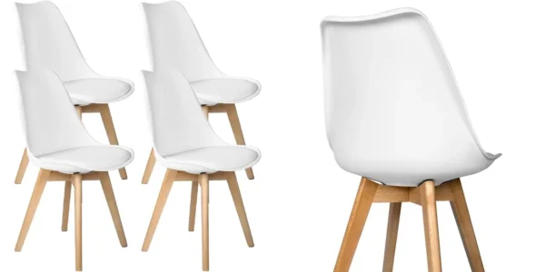 Pack 4 sillas de comedor nórdicas