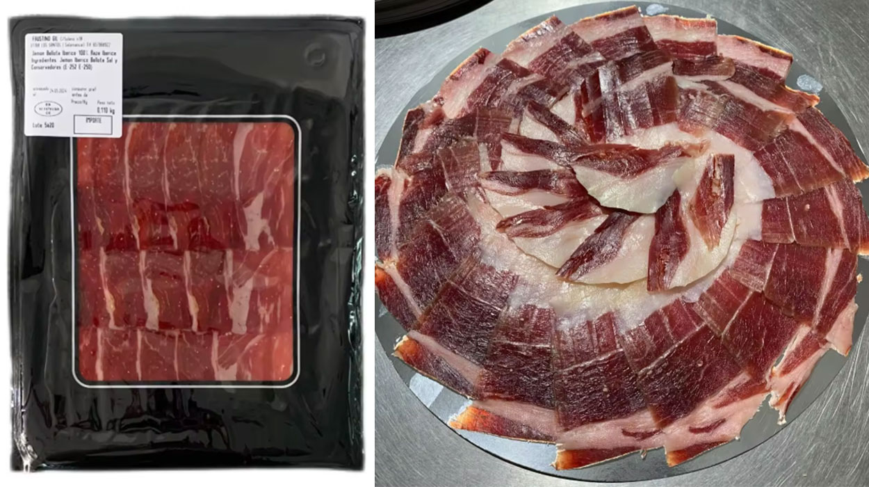 Chollo Pack de 4 sobres de jamón ibérico de bellota Faustino Gil Pérez 100% raza ibérica de 100 g 