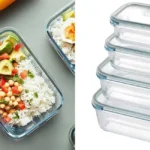 Juego de 4 fiambreras de cristal MAXHOME