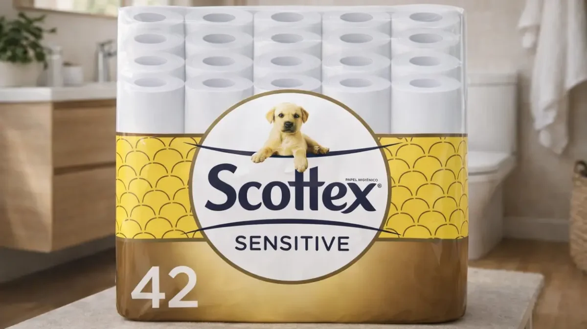 Pack de 42 rollos Papel Higiénico Scottex Sensitive