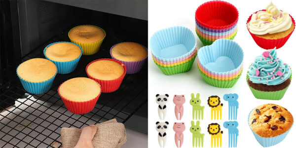 Moldes reutilizables para hornear magdalenas