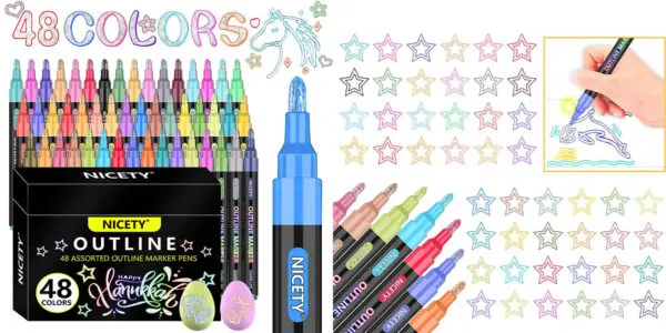 Pack 48x rotuladores de purpurina NICETY