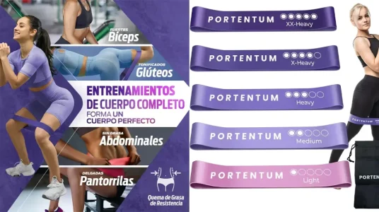 Set x5 Bandas Elásticas Fitness PORTENTUM