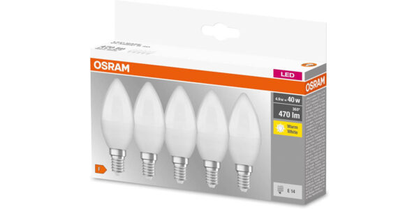 Pack x5 Bombillas LED vela Osram E14