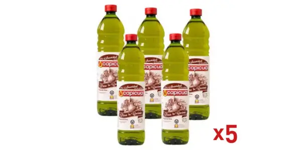 Pack 5x Botella de aceite Capicua para cocinar con aceite de orujo extra