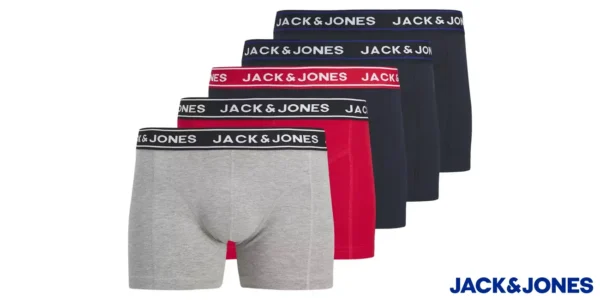 Pack de 5 bóxers Jack & Jones para hombre