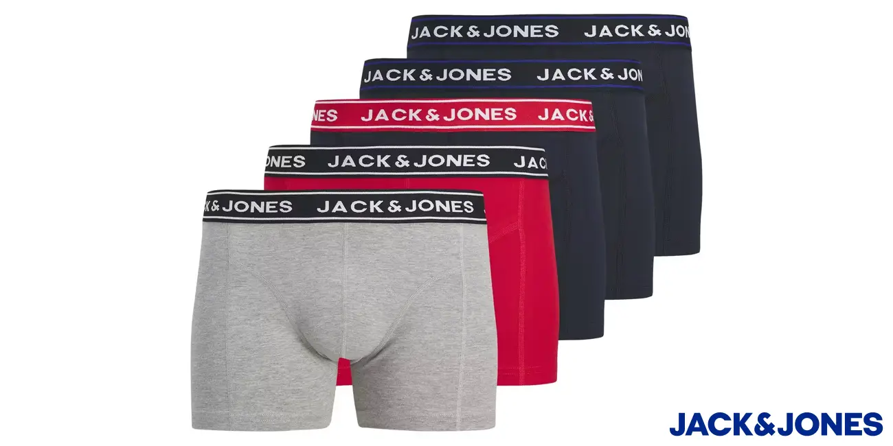 Pack de 5 bóxers Jack & Jones para hombre