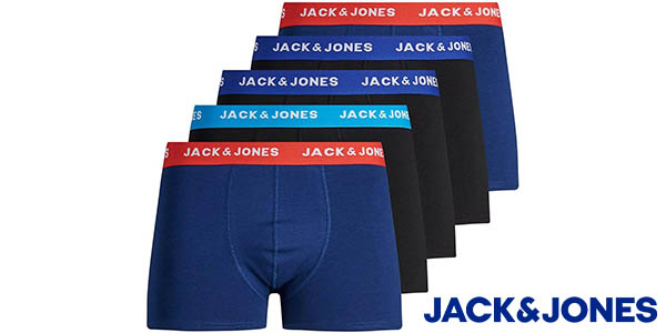 Pack de 5 bóxers Jack & Jones JacLee para hombre