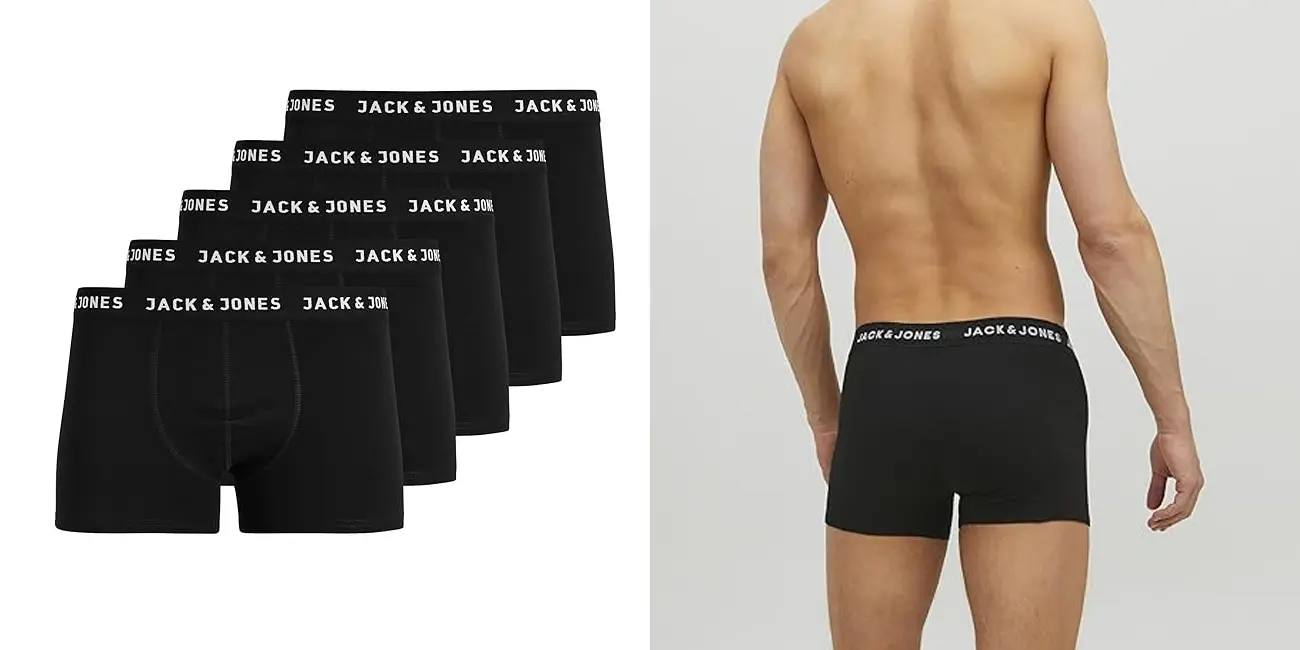 Pack x5 bóxers Jack & Jones Trunks para hombre