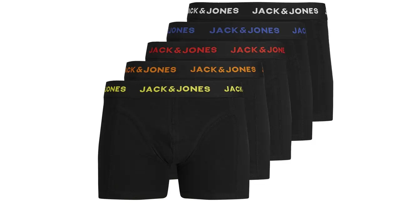 Pack de 5 bóxers Jack & Jones para hombre