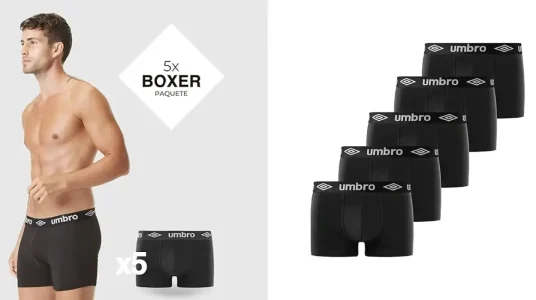 Pack de 5 calzoncillos bóxer Umbro