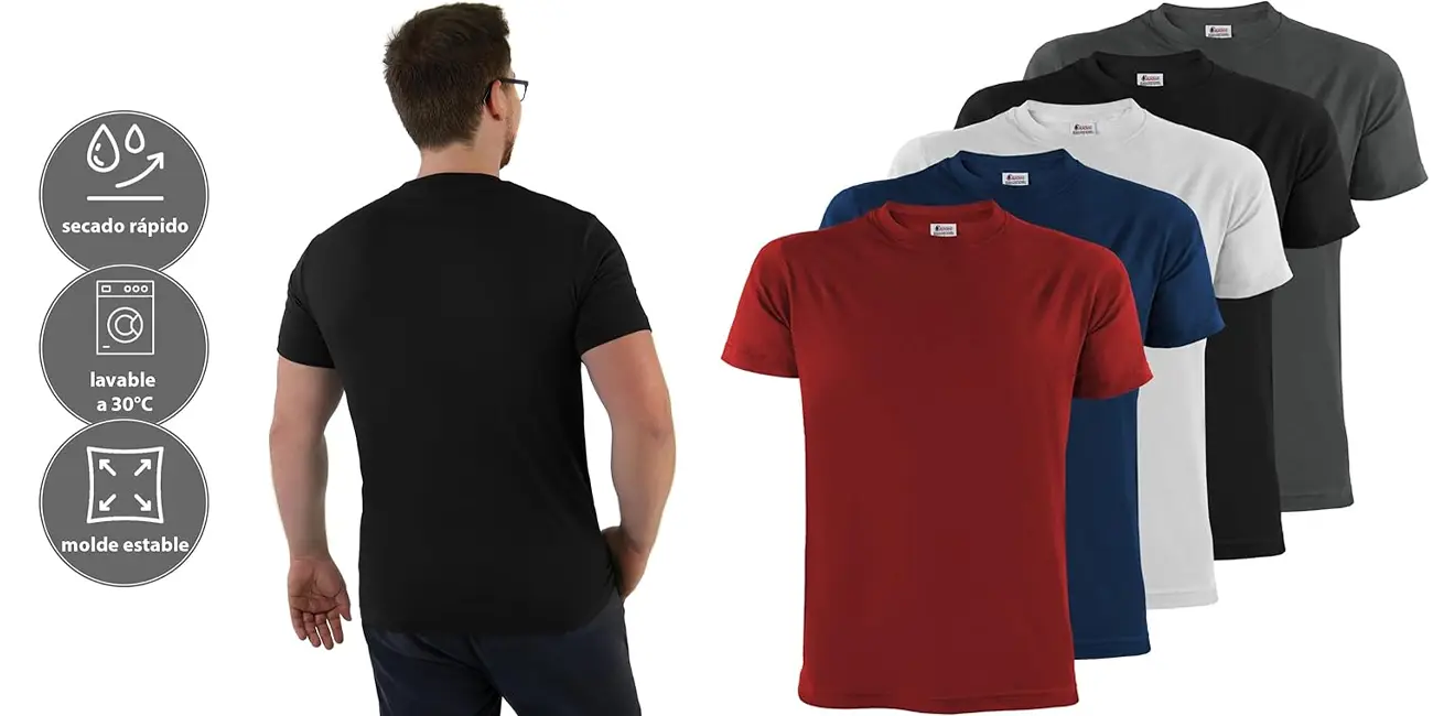 Pack 5x Camiseta de manga corta ALPIDEX