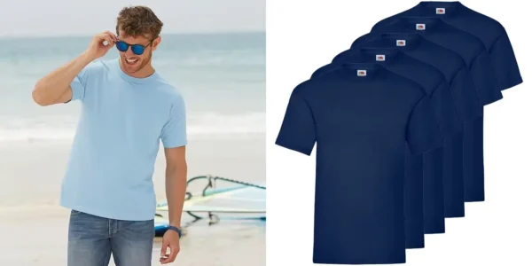 Pack 5x camiseta Fruit Of The Loom