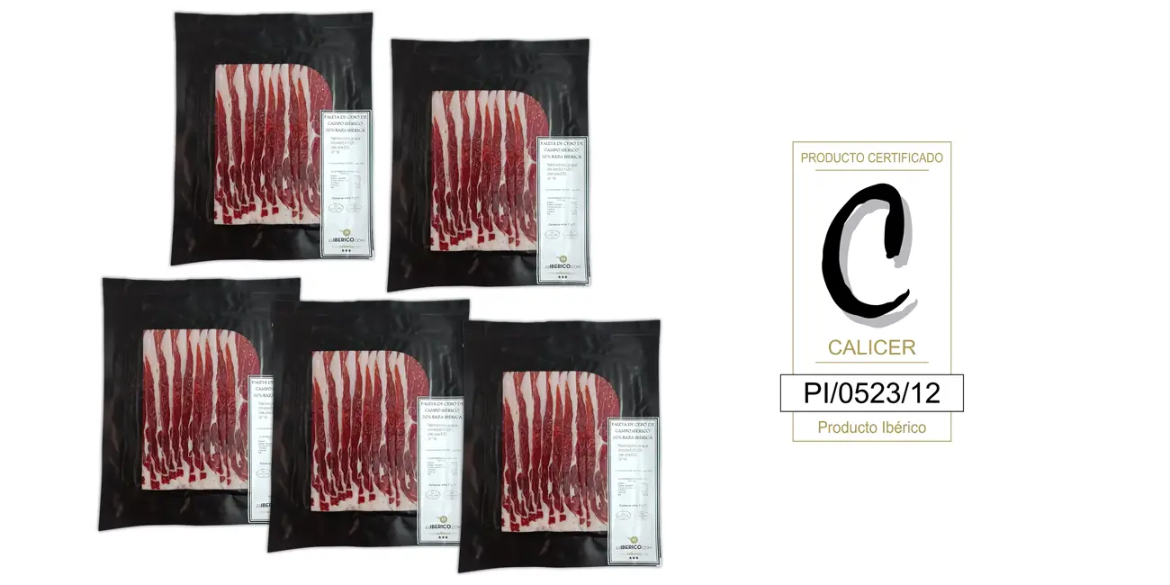 Pack 5x Sobre de paleta de cebo de campo 50% ibérica loncheada