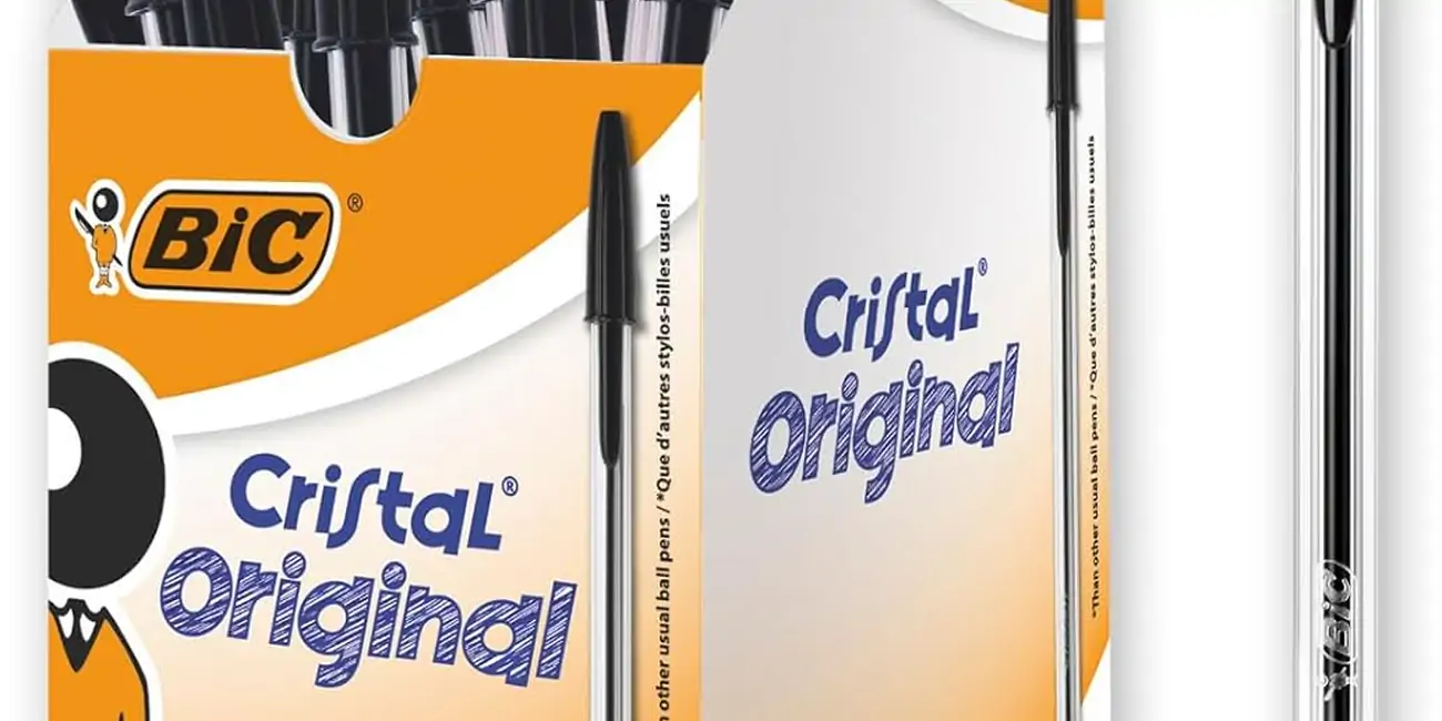 Pack 50 bolis BIC Cristal Original negros de punta media