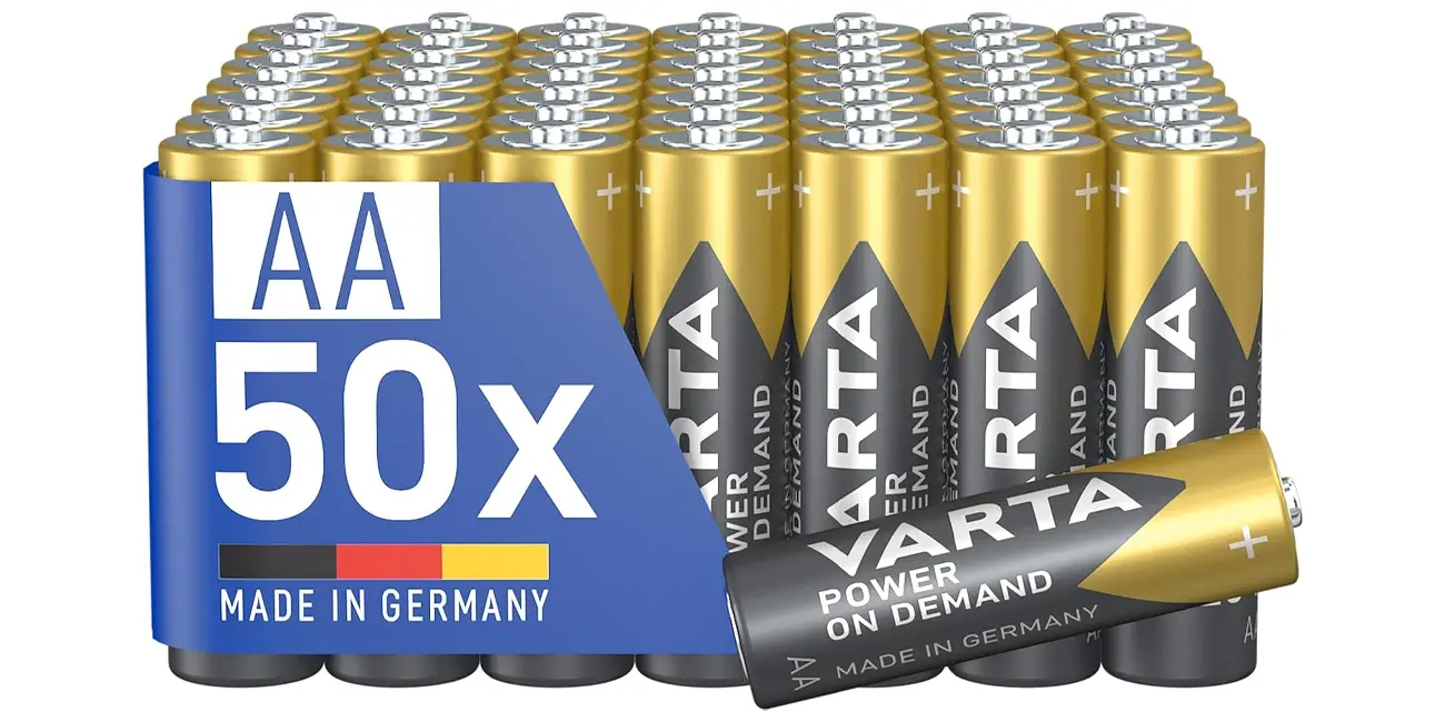 Pack x50 Pilas alcalinas VARTA AA Power On Demand