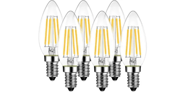 Pack de 6 bombillas E14 LVWIT filamento de 4W